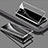 Coque Rebord Bumper Luxe Aluminum Metal Miroir 360 Degres Housse Etui Aimant pour Vivo Y31s 5G Argent