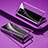 Coque Rebord Bumper Luxe Aluminum Metal Miroir 360 Degres Housse Etui Aimant pour Vivo Y31s 5G Violet