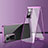 Coque Rebord Bumper Luxe Aluminum Metal Miroir 360 Degres Housse Etui Aimant pour Vivo Y35 5G Violet