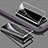 Coque Rebord Bumper Luxe Aluminum Metal Miroir 360 Degres Housse Etui Aimant pour Vivo Y50t Argent