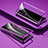 Coque Rebord Bumper Luxe Aluminum Metal Miroir 360 Degres Housse Etui Aimant pour Vivo Y73s 5G Violet