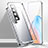 Coque Rebord Bumper Luxe Aluminum Metal Miroir 360 Degres Housse Etui Aimant pour Xiaomi Mi 10 Ultra Argent