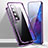 Coque Rebord Bumper Luxe Aluminum Metal Miroir 360 Degres Housse Etui Aimant pour Xiaomi Mi 10 Ultra Violet