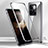 Coque Rebord Bumper Luxe Aluminum Metal Miroir 360 Degres Housse Etui Aimant pour Xiaomi Mi 14 5G Argent