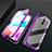 Coque Rebord Bumper Luxe Aluminum Metal Miroir 360 Degres Housse Etui Aimant pour Xiaomi Redmi 8 Violet