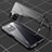 Coque Rebord Bumper Luxe Aluminum Metal Miroir 360 Degres Housse Etui Aimant pour Xiaomi Redmi Note 10 Pro 5G Noir