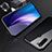 Coque Rebord Bumper Luxe Aluminum Metal Miroir 360 Degres Housse Etui Aimant pour Xiaomi Redmi Note 8 (2021) Noir