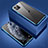 Coque Rebord Bumper Luxe Aluminum Metal Miroir 360 Degres Housse Etui Aimant T01 pour Apple iPhone 11 Pro Bleu