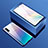 Coque Rebord Bumper Luxe Aluminum Metal Miroir 360 Degres Housse Etui Aimant T01 pour Samsung Galaxy Note 10 5G Bleu