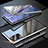 Coque Rebord Bumper Luxe Aluminum Metal Miroir 360 Degres Housse Etui Aimant T01 pour Samsung Galaxy Note 20 5G Argent