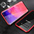 Coque Rebord Bumper Luxe Aluminum Metal Miroir 360 Degres Housse Etui Aimant T01 pour Samsung Galaxy S10 5G Rouge