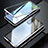 Coque Rebord Bumper Luxe Aluminum Metal Miroir 360 Degres Housse Etui Aimant T01 pour Samsung Galaxy S20 Argent