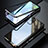 Coque Rebord Bumper Luxe Aluminum Metal Miroir 360 Degres Housse Etui Aimant T01 pour Samsung Galaxy S20 Plus 5G Noir