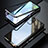 Coque Rebord Bumper Luxe Aluminum Metal Miroir 360 Degres Housse Etui Aimant T01 pour Samsung Galaxy S20 Plus Noir