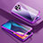 Coque Rebord Bumper Luxe Aluminum Metal Miroir 360 Degres Housse Etui Aimant T01 pour Xiaomi Redmi K30 Pro Zoom Violet