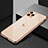 Coque Rebord Bumper Luxe Aluminum Metal Miroir 360 Degres Housse Etui Aimant T02 pour Apple iPhone 11 Pro Max Or