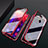 Coque Rebord Bumper Luxe Aluminum Metal Miroir 360 Degres Housse Etui Aimant T02 pour Huawei Honor V20 Rouge