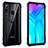 Coque Rebord Bumper Luxe Aluminum Metal Miroir 360 Degres Housse Etui Aimant T02 pour Huawei P Smart+ Plus (2019) Noir