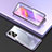 Coque Rebord Bumper Luxe Aluminum Metal Miroir 360 Degres Housse Etui Aimant T03 pour Huawei Honor X10 5G Violet