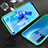 Coque Rebord Bumper Luxe Aluminum Metal Miroir 360 Degres Housse Etui Aimant T03 pour Huawei P20 Lite (2019) Cyan