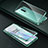 Coque Rebord Bumper Luxe Aluminum Metal Miroir 360 Degres Housse Etui Aimant T03 pour OnePlus 8 Vert