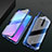 Coque Rebord Bumper Luxe Aluminum Metal Miroir 360 Degres Housse Etui Aimant T03 pour Xiaomi Mi 9T Bleu