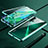 Coque Rebord Bumper Luxe Aluminum Metal Miroir 360 Degres Housse Etui Aimant T04 pour Huawei Nova 5 Pro Vert