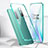 Coque Rebord Bumper Luxe Aluminum Metal Miroir 360 Degres Housse Etui Aimant T04 pour OnePlus 8 Vert