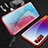 Coque Rebord Bumper Luxe Aluminum Metal Miroir 360 Degres Housse Etui Aimant T04 pour Oppo Reno3 Pro Rouge