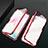 Coque Rebord Bumper Luxe Aluminum Metal Miroir 360 Degres Housse Etui Aimant T04 pour Samsung Galaxy Note 10 5G Rouge