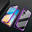 Coque Rebord Bumper Luxe Aluminum Metal Miroir 360 Degres Housse Etui Aimant T05 pour Huawei P40 Violet