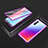 Coque Rebord Bumper Luxe Aluminum Metal Miroir 360 Degres Housse Etui Aimant T05 pour Oppo Find X2 Neo Petit