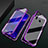 Coque Rebord Bumper Luxe Aluminum Metal Miroir 360 Degres Housse Etui Aimant T06 pour Huawei Nova 4e Violet