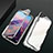 Coque Rebord Bumper Luxe Aluminum Metal Miroir 360 Degres Housse Etui Aimant T07 pour Huawei P20 Argent