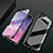 Coque Rebord Bumper Luxe Aluminum Metal Miroir 360 Degres Housse Etui Aimant T08 pour Samsung Galaxy S10 Plus Noir