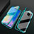 Coque Rebord Bumper Luxe Aluminum Metal Miroir 360 Degres Housse Etui Aimant T09 pour Huawei Mate 20 Pro Petit