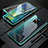 Coque Rebord Bumper Luxe Aluminum Metal Miroir 360 Degres Housse Etui Aimant T10 pour Huawei Mate 20 Pro Vert