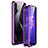 Coque Rebord Bumper Luxe Aluminum Metal Miroir 360 Degres Housse Etui Aimant T11 pour Huawei Honor 20 Violet