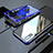 Coque Rebord Bumper Luxe Aluminum Metal Miroir 360 Degres Housse Etui M01 pour Huawei P20 Bleu