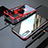 Coque Rebord Bumper Luxe Aluminum Metal Miroir 360 Degres Housse Etui M01 pour Huawei P20 Rouge et Noir