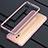 Coque Rebord Bumper Luxe Aluminum Metal Miroir 360 Degres Housse Etui M01 pour Oppo Reno Or Rose