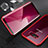 Coque Rebord Bumper Luxe Aluminum Metal Miroir 360 Degres Housse Etui M02 pour Samsung Galaxy S8 Rouge