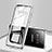 Coque Rebord Bumper Luxe Aluminum Metal Miroir 360 Degres Housse Etui M03 pour Samsung Galaxy Note 8 Duos N950F Argent