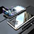 Coque Rebord Bumper Luxe Aluminum Metal Miroir 360 Degres Housse Etui M04 pour Samsung Galaxy Note 9 Argent