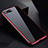 Coque Rebord Bumper Luxe Aluminum Metal Miroir 360 Degres Housse Etui pour Apple iPhone 8 Plus Rouge