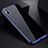 Coque Rebord Bumper Luxe Aluminum Metal Miroir 360 Degres Housse Etui pour Apple iPhone X Bleu et Noir