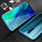 Coque Rebord Bumper Luxe Aluminum Metal Miroir 360 Degres Housse Etui pour Oppo Reno 10X Zoom Bleu Ciel