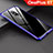 Coque Rebord Bumper Luxe Aluminum Metal Miroir Housse Etui pour OnePlus 6T Bleu