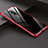 Coque Rebord Bumper Luxe Aluminum Metal Miroir Housse Etui pour OnePlus 6T Rouge