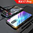 Coque Rebord Bumper Luxe Aluminum Metal Miroir Housse Etui pour Oppo RX17 Pro Noir